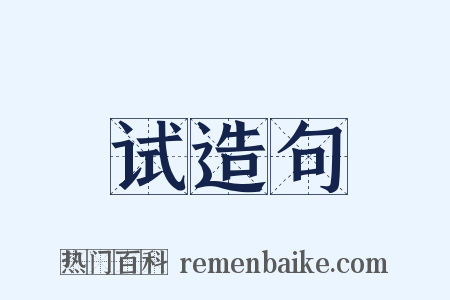 试造句是什么意思的图片